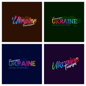 旅游乌克兰版式徽标背景集图片