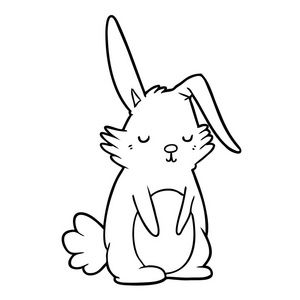 卡通兔子矢量插画