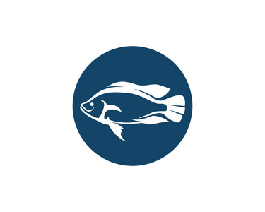 鱼徽标模板。钓鱼俱乐部的创意向量符号