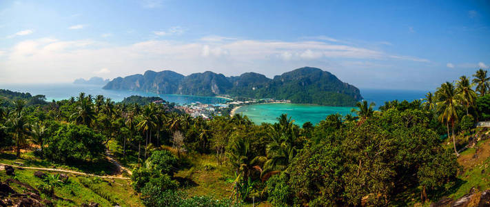 旅游度假背景热带岛度假村皮皮岛 甲米府 泰国