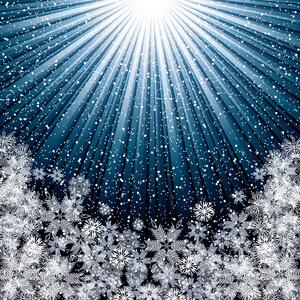 抽象的蓝色冬季圣诞背景