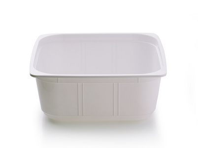孤立在白色背景上的塑料食品盒