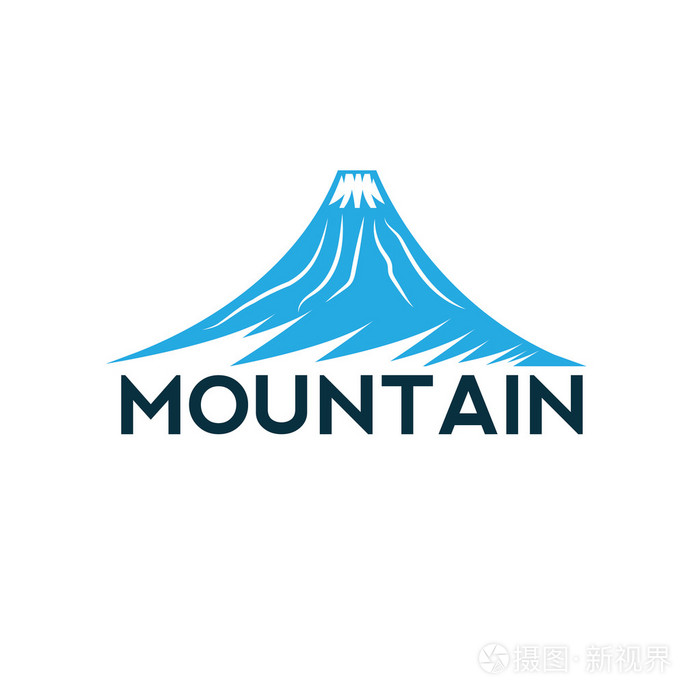 抽象的火山矢量设计模板
