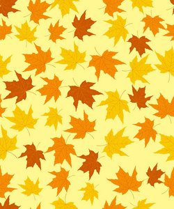 模式，无缝的秋天的落叶