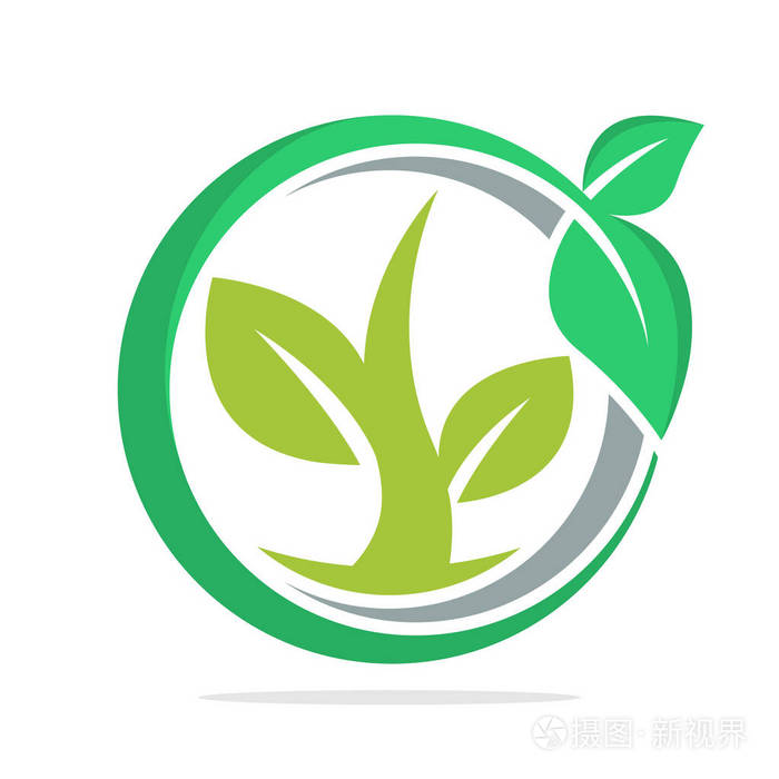 图标标识与植物种植的概念