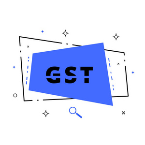 Gst 卡。矢量插图