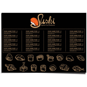 菜单日本食品寿司设计模板图形