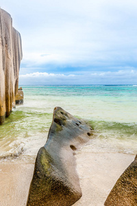 Seychelles, Paradise beach. La Digue at Anse Lazio, Source dA