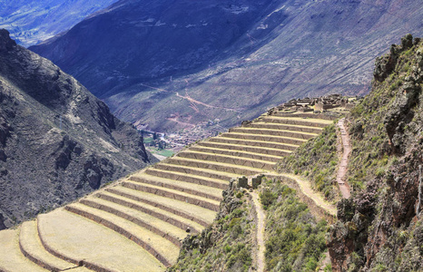 Pisac 古印加遗址在神圣的山谷, 库斯科, 秘鲁