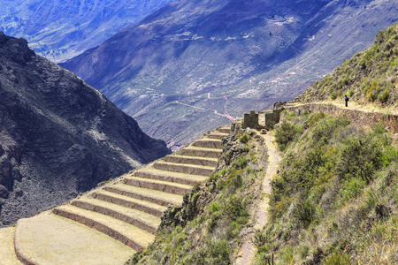 Pisac 古印加遗址在神圣的山谷, 库斯科, 秘鲁