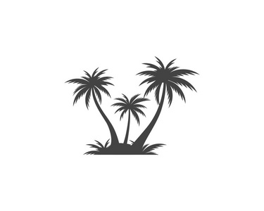 棕榈树夏季徽标模板