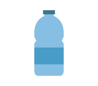 白色背景上的矿泉水瓶图标