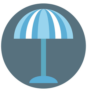 沙滩伞插图彩色矢量隔离图标便于编辑和特别用于休闲旅游和旅游