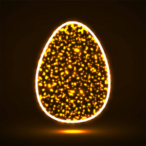 用发光粒子提取复活节彩蛋。向量