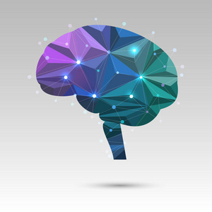 概念徽标的大脑和头脑的图标