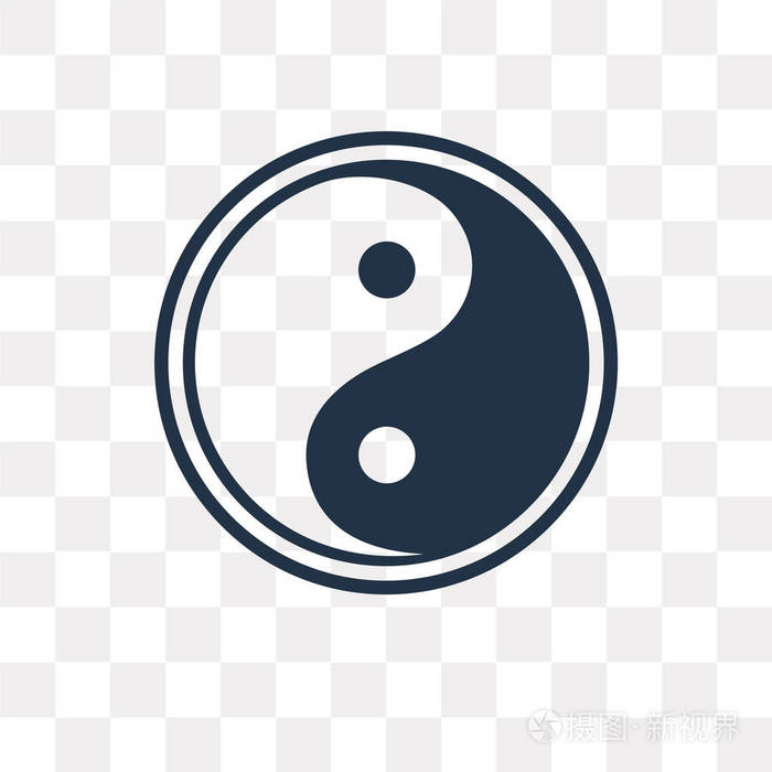 道教矢量图标在透明背景下被隔离 道教透明度概念可用于网络和移动