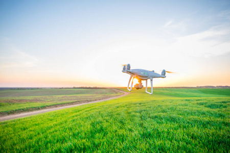 绿玉米田无人机 quadcopter