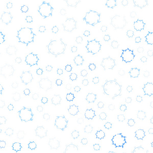 浅蓝色矢量无缝布局与圆圈形状。带有气泡的抽象风格的模糊装饰设计。美丽的设计为您的商业广告