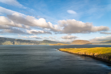 冰岛景观与峡湾美丽的景色