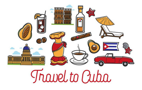 古巴旅游国家著名标志或旅游地标