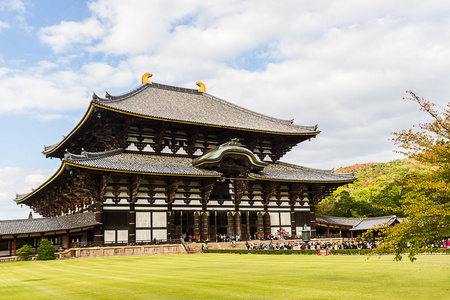 在日本奈良寺东大寺