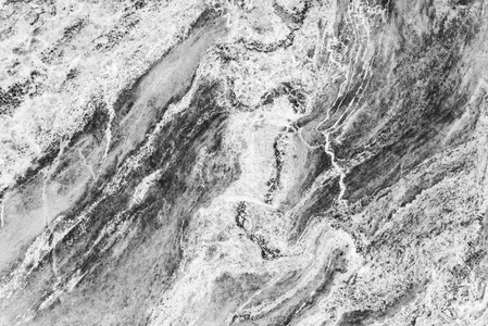 旧大理石上的黑白图案纹理。抽象背景
