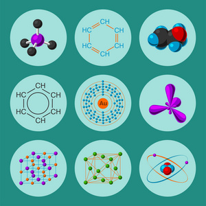 分子结构医学进化生命生物技术微生物学公式矢量图解