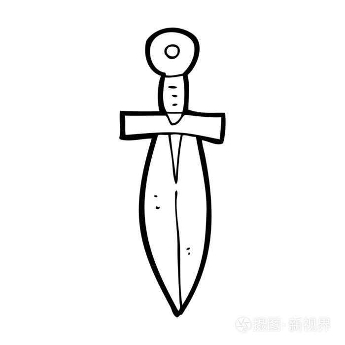 卡通旧匕首