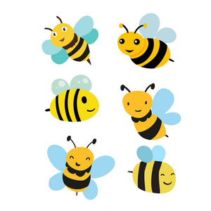 昆虫字符设计, 动物字符设计, 蜂动物汇集, 蜂载体集合