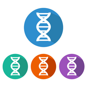 Dna 图标集。矢量图