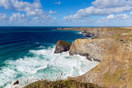 Bedruthan 步骤康沃尔郡英格兰英国康沃尔北海岸附近纽基