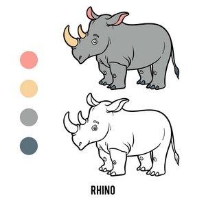 犀牛的儿童图画书