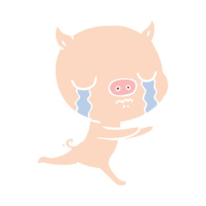 平板彩色动画片猪哭