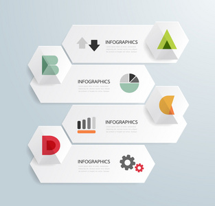 最小的样式信息图表模板字母表
