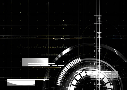 技术空间白色 hud 矢量背景抽象设计