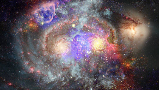 在深太空星云图像。这幅图像由美国国家航空航天局提供的元素
