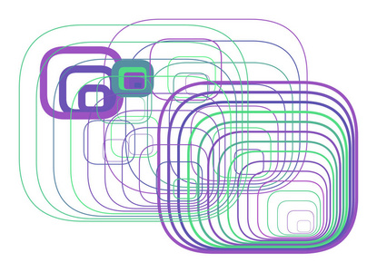 背景抽象几何圆角矩形图案设计。矢量插图图形
