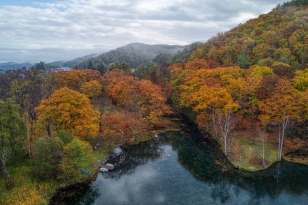 公园在秋天北海道