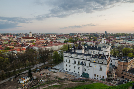 立陶宛。维尔纽斯旧城在春天
