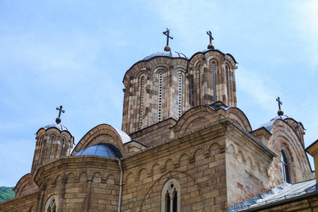 塞尔维亚东正教修道院 Manasija, 也称 Resava, 附近 Despotovac, 塞尔维亚, 教会献身于圣洁三位一体