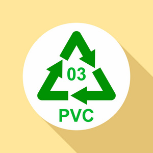 Pvc 符号图标, 扁平样式