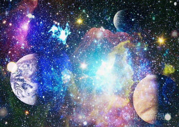 外太空中的行星,恒星和星系展示了太空探索的美丽.