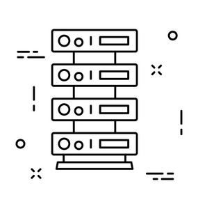 大型机线矢量图标图片