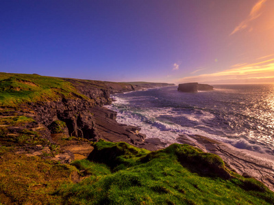 Kilkee 的美妙悬崖爱尔兰西海岸