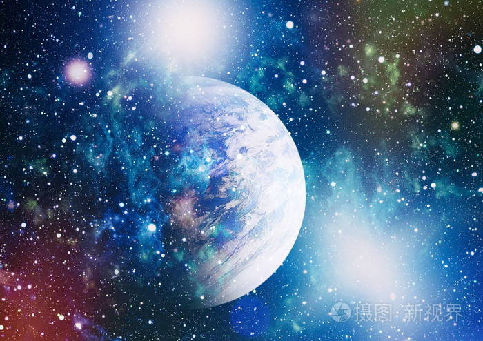 外太空中的行星,恒星和星系展示了太空探索的美丽.