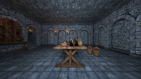 地窖的 Cellar3d Cg 渲染