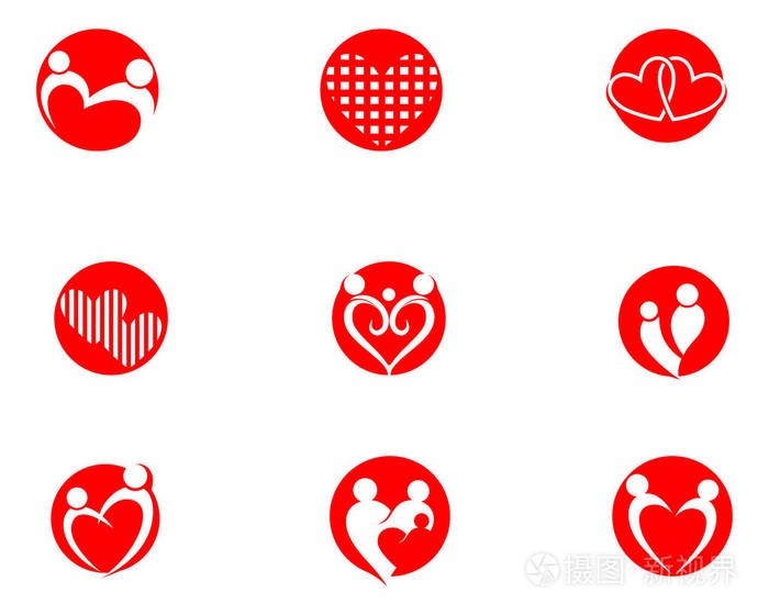 通过与社区护理 logo 模板矢量图标
