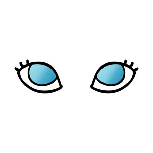 动画片蓝色的眼睛涂鸦