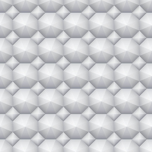 无缝软白色矢量3d 模式。几何六边形 piramids 纹理