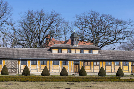 城市奥拉宁鲍姆罗蒙诺索夫与城堡和公园, 被修造作为一个完整合奏在1700附近在荷兰巴洛克式的样式